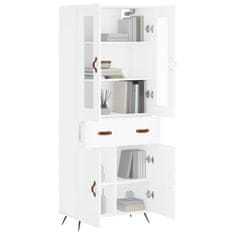 Greatstore Skříň highboard bílá 69,5 x 34 x 180 cm kompozitní dřevo