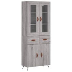 Vidaxl Skříň highboard šedá sonoma 69,5 x 34 x 180 cm kompozitní dřevo