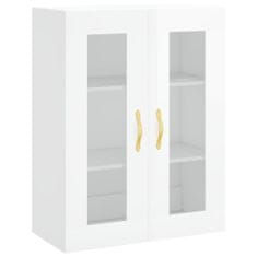 Vidaxl Skříň highboard lesklá bílá 69,5 x 34 x 180 cm kompozitní dřevo