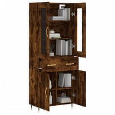 Greatstore Skříň highboard kouřový dub 69,5 x 34 x 180 cm kompozitní dřevo