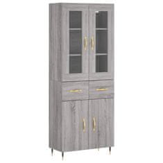 Vidaxl Skříň highboard šedá sonoma 69,5 x 34 x 180 cm kompozitní dřevo