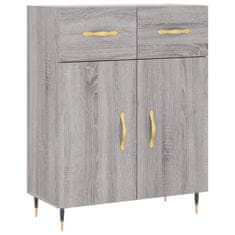 Greatstore Skříň highboard šedá sonoma 69,5 x 34 x 180 cm kompozitní dřevo