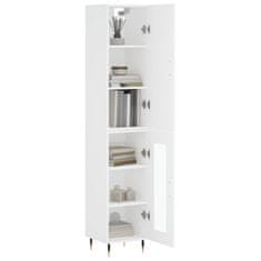 Greatstore Skříň highboard bílá 34,5 x 34 x 180 cm kompozitní dřevo