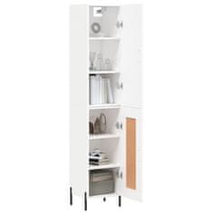 Greatstore Skříň highboard bílá 34,5 x 34 x 180 cm kompozitní dřevo