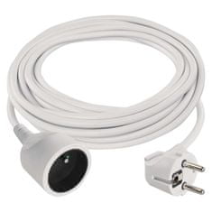 Emos Prodlužovací kabel 5 m / 1 zásuvka / bílý / PVC / 1 mm2
