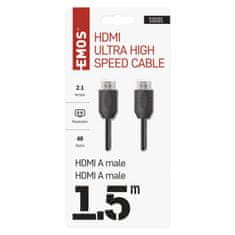 Emos HDMI 2.1 high speed kabel A vidlice – A vidlice 1,5 m