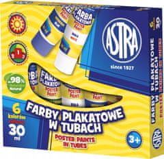 Astra Plakátové barvy ve školních tubách 6 barev 30 ml