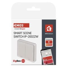 Emos GoSmart Přenosný ovladač scén IP-2002ZW, ZigBee 3.0, 2-tlačítkový