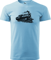 Hobbytriko Tričko s vlakem - Stará lokomotiva Barva: Tmavě šedý melír (12), Velikost: M