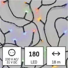 Emos LED vánoční řetěz, 18 m, venkovní i vnitřní, multicolor, programy