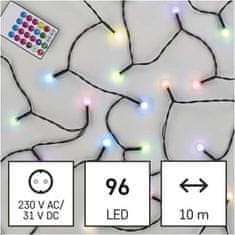 Emos LED vánoční cherry řetěz – kuličky, 10 m, RGB, ovladač, programy, časovač