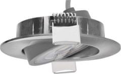 Emos LED bodové svítidlo SIMMI stříbrné, kruh 5W teplá bílá