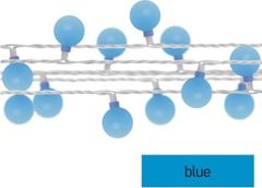 Emos LED světelný cherry řetěz – kuličky 2,5 cm, 4 m, venkovní i vnitřní, modrá, časovač