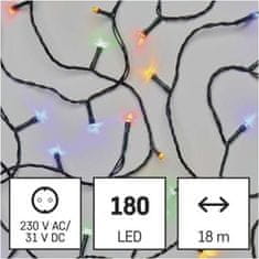 Emos LED vánoční řetěz, 18 m, venkovní i vnitřní, multicolor, časovač