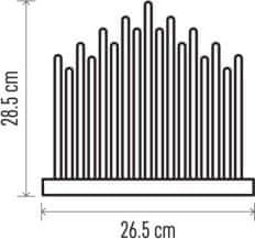 Emos LED svícen červený, 28,5 cm, 3x AA, vnitřní, teplá bílá, časovač