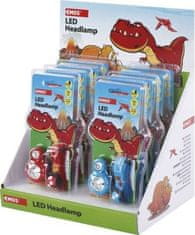 Emos Dětská LED čelovka Dino, 2× CR2032, 8 ks, display box