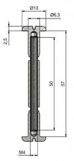 tkz Kování spojovací 57mm Zn (1ks)