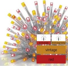 Emos Standard LED spojovací řetěz pulzující – rampouchy, 2,5 m, venkovní, červená/vintage