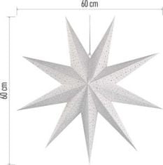 Emos Vánoční hvězda papírová závěsná, 60 cm, vnitřní