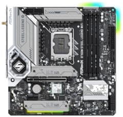 ASRock B760M STEEL LEGEND WIFI / Intel B760 / LGA1700 / 4x DDR5 / 3x M.2 / HDMI / DP / USB-C / WiFi / mATX