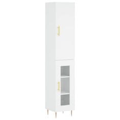 Greatstore Skříň highboard bílá 34,5 x 34 x 180 cm kompozitní dřevo