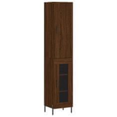 Vidaxl Skříň highboard hnědý dub 34,5 x 34 x 180 cm kompozitní dřevo