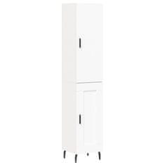 Greatstore Skříň highboard bílá 34,5 x 34 x 180 cm kompozitní dřevo