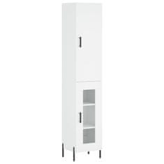 Greatstore Skříň highboard bílá 34,5 x 34 x 180 cm kompozitní dřevo