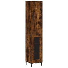 Greatstore Skříň highboard kouřový dub 34,5 x 34 x 180 cm kompozitní dřevo