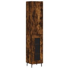 Vidaxl Skříň highboard kouřový dub 34,5 x 34 x 180 cm kompozitní dřevo