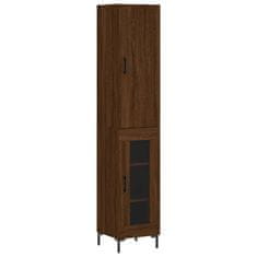 Greatstore Skříň highboard hnědý dub 34,5 x 34 x 180 cm kompozitní dřevo