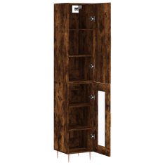 Greatstore Skříň highboard kouřový dub 34,5 x 34 x 180 cm kompozitní dřevo