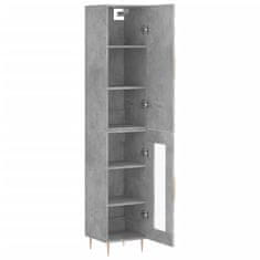 Greatstore Skříň highboard betonově šedá 34,5x34x180 cm kompozitní dřevo