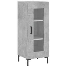 Greatstore Skříň highboard betonově šedá 34,5x34x180 cm kompozitní dřevo