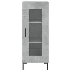 Greatstore Skříň highboard betonově šedá 34,5x34x180 cm kompozitní dřevo