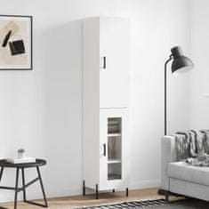 Greatstore Skříň highboard bílá 34,5 x 34 x 180 cm kompozitní dřevo