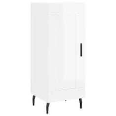 Greatstore Skříň highboard bílá s vysokým leskem 34,5x34x180 cm kompozit