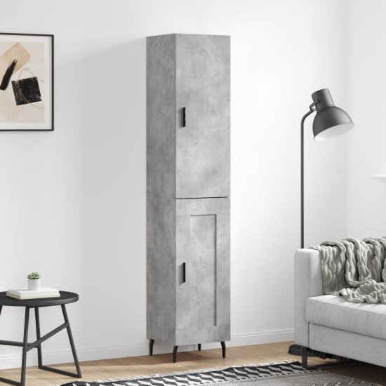 Vidaxl Skříň highboard betonově šedá 34,5x34x180 cm kompozitní dřevo