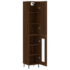 Greatstore Skříň highboard hnědý dub 34,5 x 34 x 180 cm kompozitní dřevo