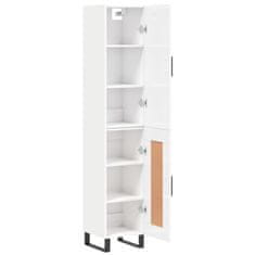 Vidaxl Skříň highboard bílá s vysokým leskem 34,5x34x180 cm kompozit