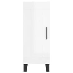 Greatstore Skříň highboard bílá s vysokým leskem 34,5x34x180 cm kompozit