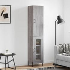 Greatstore Skříň highboard šedá sonoma 34,5 x 34 x 180 cm kompozitní dřevo