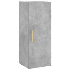 Greatstore Skříň highboard betonově šedá 34,5x34x180 cm kompozitní dřevo