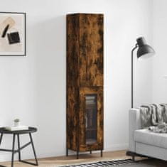 Greatstore Skříň highboard kouřový dub 34,5 x 34 x 180 cm kompozitní dřevo