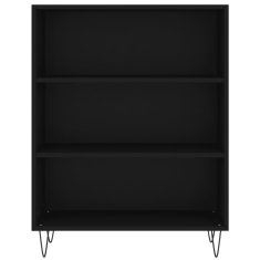 Greatstore Skříň highboard černá 69,5 x 34 x 180 cm kompozitní dřevo