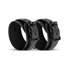 Easytoys Bedroom Fantasies Faux Leather Handcuffs (Black), pouta na ruce