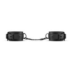 Bedroom Fantasies Faux Leather Handcuffs (Black), pouta na ruce