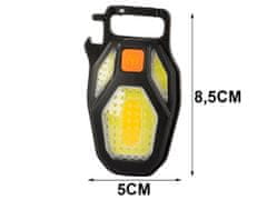 Bailong 08370 Svítilna LED COB na klíče s otvírákem, magnet