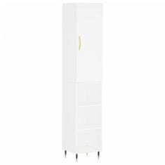 Greatstore Skříň highboard bílá 34,5 x 34 x 180 cm kompozitní dřevo