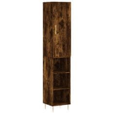 Greatstore Skříň highboard kouřový dub 34,5 x 34 x 180 cm kompozitní dřevo